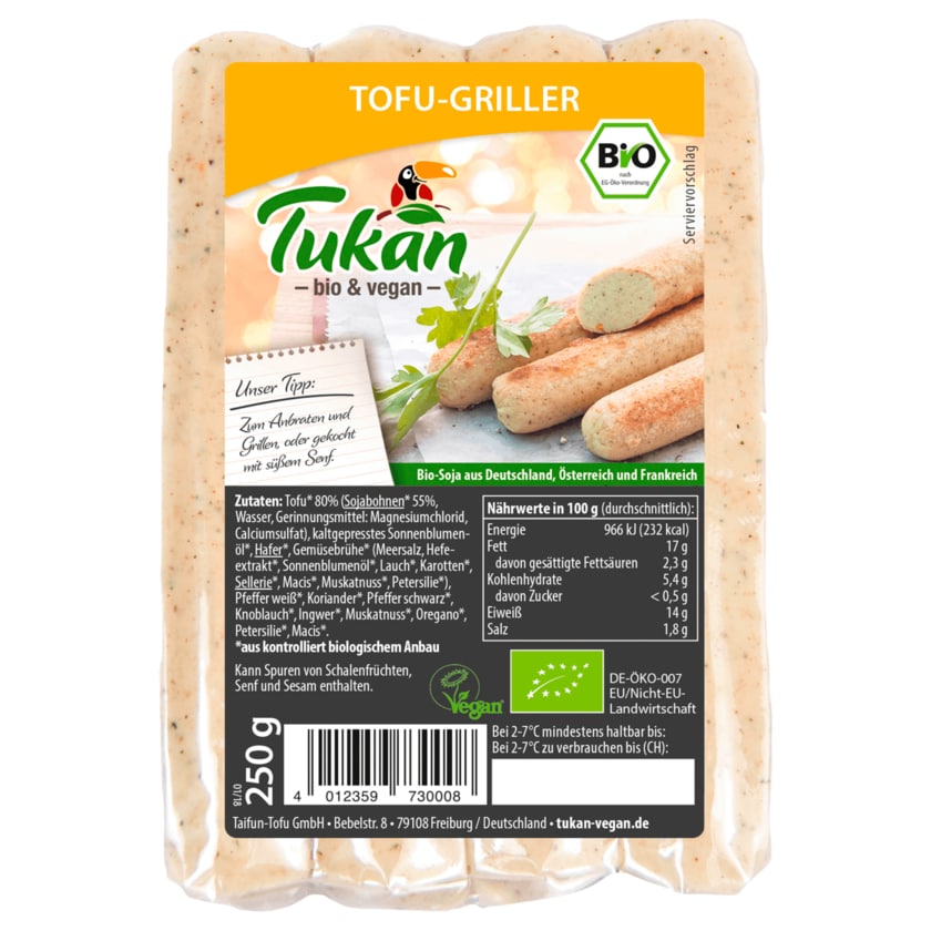 Tukan Bio Tofu-Griller 250g